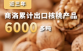 近三年商洛累计出口核桃产品6000多吨