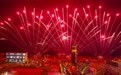 九江永修县：璀璨绚丽烟花迎中秋、庆国庆