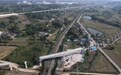 当远铁路跨焦柳线特大桥成功转体