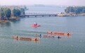 河南滑县：千翠湖上赛龙舟