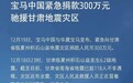 宝马中国捐款300万元驰援甘肃地震灾区