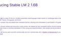 Stability AI推出Stable LM 2 1.6B小语言模型：体积更小、性能更高效