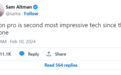 OpenAI奥特曼评苹果Vision Pro：iPhone后又一令人印象深刻的技术