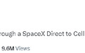 SpaceX首次通过星链 从太空向社交平台X上发帖