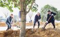 宁波市领导与“三支队伍”代表开展义务植树活动