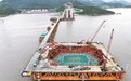 西堠门公铁两用大桥建设正酣