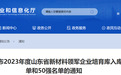 枣庄市2家企业入选山东省新材料领军企业50强