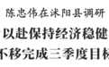 宿迁市委书记陈忠伟在沭阳县调研：全力以赴保持经济稳健增长