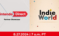 任天堂独立游戏和第三方伙伴直面会今晚10点举行，时长约40分钟