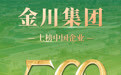 海报丨第78位！金川集团上榜中国企业500强