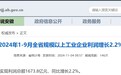 前三季度安徽规上工业企业利润1673.8亿元 增长2.2%