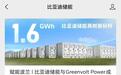 比亚迪储能与Greenvolt Power签署1.6GWh储能项目，预计2026年第一季度完工