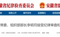 安庆市委常委、组织部部长李明月，任上被查！
