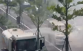 杭州一燃油车突然自燃 路过的洒水车秒变“消防车”