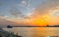九江：江畔夕阳美 清风衬晚霞（图）