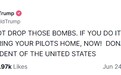 特朗普喊话以色列：别投炸弹！