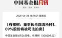 陷入控制权争斗、刚刚摘帽的有棵树，突传董事长股份将被拍卖