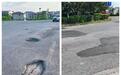 丰城新梅路与曲建段交叉路口路面坑洼不平 市民出行不便