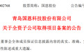 青岛国恩股份：全资子公司获9.6亿元项目备案