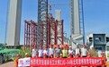 张靖皋长江大桥北航道桥塔柱施工全部完成