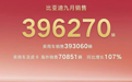 比亚迪9月销量39.6万辆，同比下降约5.5%