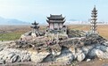 鄱阳湖落星墩“水落石出” 游客踏“泥”而来（图）