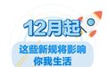 12月起，这些新规将影响浙江人的生活