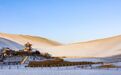 敦煌鸣沙山月牙泉景区喜迎新年首批游客