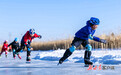 甘肃张掖学生乐享寒假冰趣