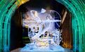 哈尔滨冰雪大世界梦幻冰雪馆上新冰雕景观“一路连科·冰韵荷香”祝福八方来客