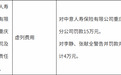 中意人寿重庆分公司因虚列费用被监管处罚