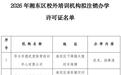 公示！萍乡湘东区2家校外培训机构拟注销