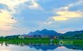 江西分宜：生态湿地日落成景（图）
