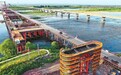 焦济洛平高铁洛阳黄河公铁大桥建设提速  首个水中墩墩身浇筑完成