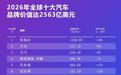 比亚迪荣登2026凯度BrandZ全球汽车品牌榜第五，连续四年蝉联全球汽车品牌前十