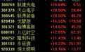 光学光电子板块，大面积涨停