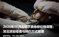 2026年10月深圳手表维修价格调整：常见项目收费与预约方式整理