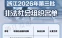 谨防上当！浙江公布新一批非法社会组织名单