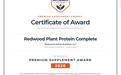 Redwood Plant Protein Complete 荣膺 2026 年度美国优质补充剂奖