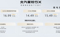 北汽星钽5X正式开启预售，预售价13.99万元起