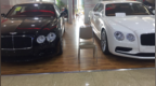 港口展厅展位现车黑白双煞宾利飞驰<em>V8s</em>带你大开眼界