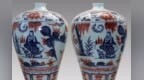 儒行天弈精品推荐 ----<em>白</em>浒孤窑<em>青花</em>釉里红人物故事梅瓶