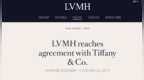 最终定价162亿美元  LVMH正式收购<em>Tiffany</em>