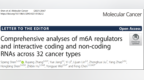 Mol. Cancer |南医大陈峰/魏永越团队发文揭示<em>m6A</em>在泛癌中的作用，助力临床靶点开发