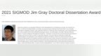<em>CMU</em>博士、姚班助理教授张焕晨获SIGMOD Jim Gray博士论文奖，华人首次