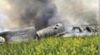 俄一架飞机坠毁，飞行员弹射逃生
