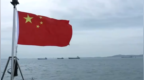 中国海巡船五星红旗与金门岛同框