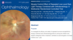 眼科顶刊《Ophthalmology》刊发红光治疗联合角膜塑形镜的随机对照临床试验