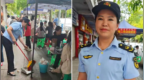 荣昌帮面馆扫地的女城管找到了，本人回应：不是摆拍，希望给游客干净印象