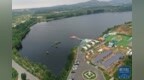 山东莱西：废弃矿坑变旅游胜地